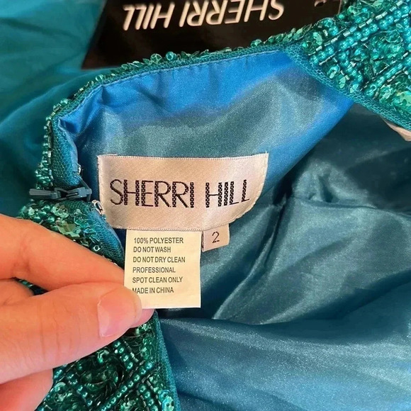 NWT Sherri Hill STUNNING Jade Formal Prom Dress Style #51687 Sz 2 - Picture 12 of 12